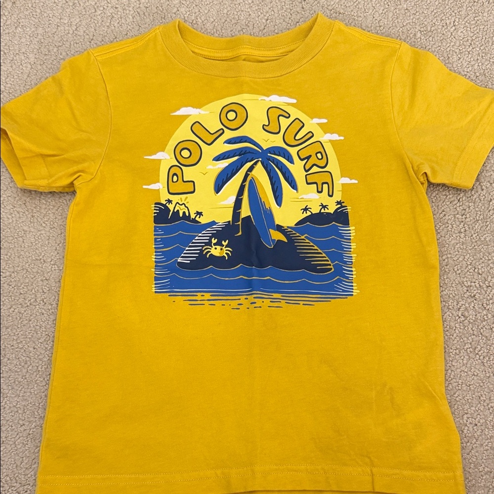 Polo Ralph Lauren Boys Yellow Surf Kids T-Shirt 3T